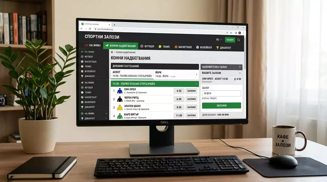 Международна букмейкърска платформа с раздел за конни надбягвания