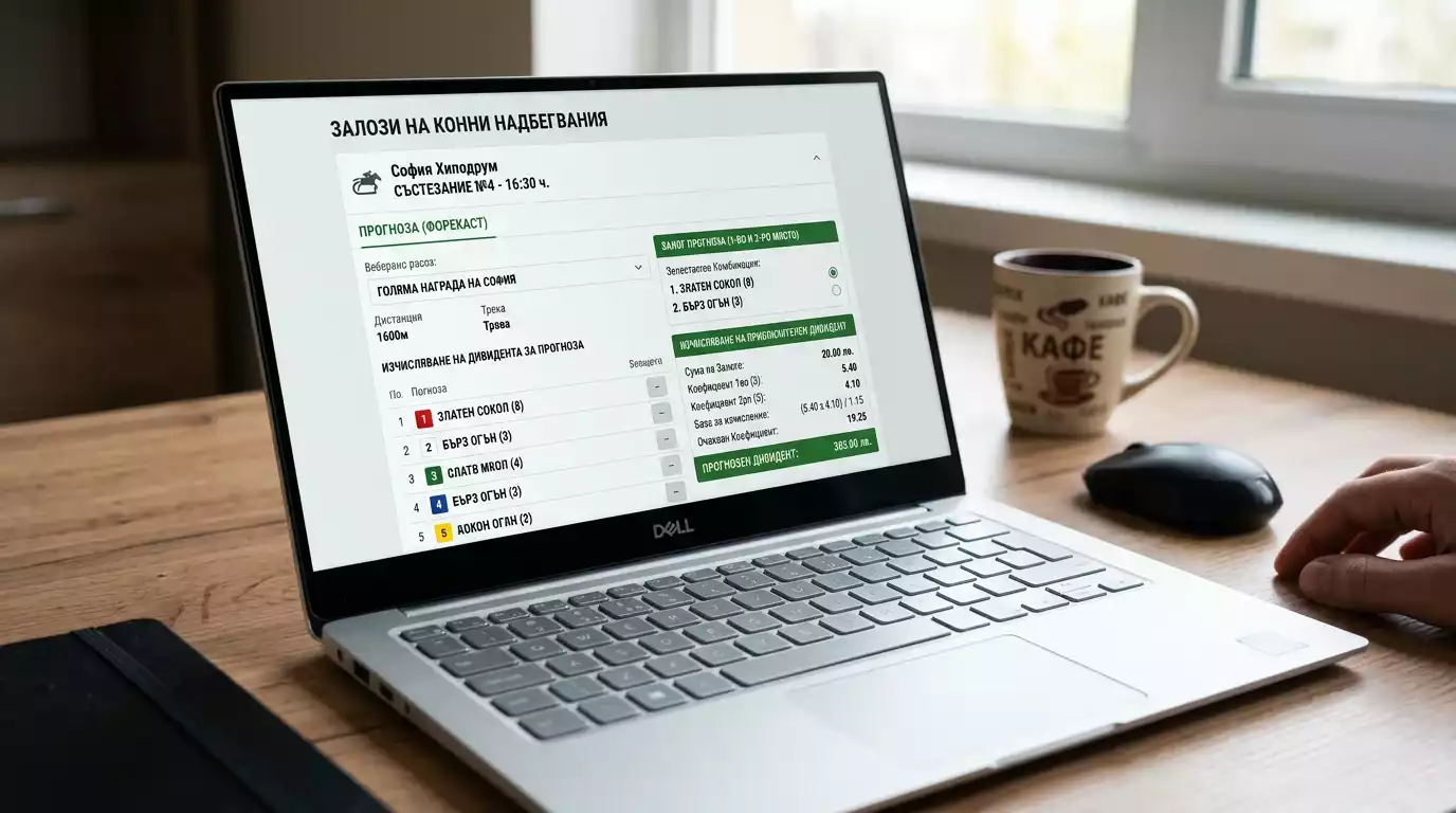 Изчисляване на форкаст дивидента в букмейкърска платформа на екран