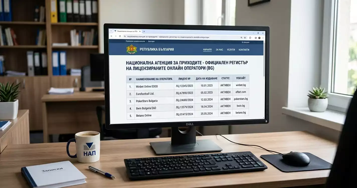 Официален регистър на НАП с лицензирани онлайн оператори