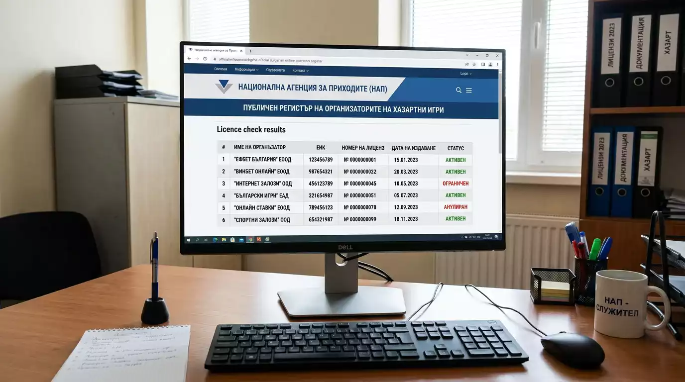 Проверка на лиценз от НАП в официалния онлайн регистър