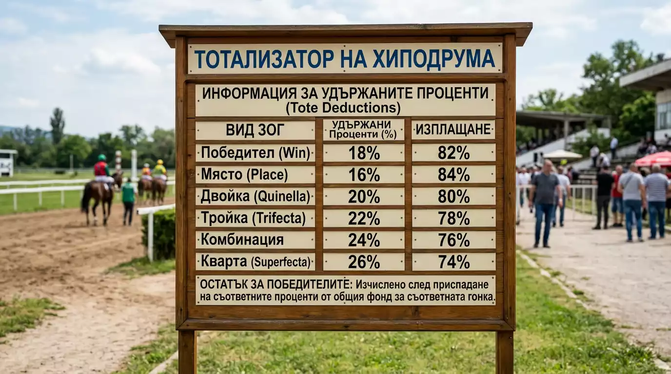 Различни тото пазари с различна удръжка на табло на хиподрум